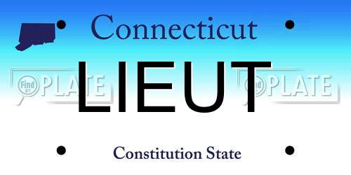 LIEUT Connecticut License Plate