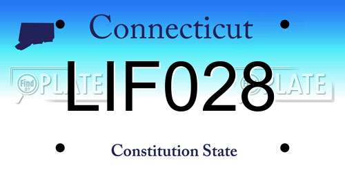 LIF028 Connecticut License Plate