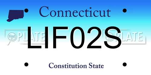 LIF02S Connecticut License Plate