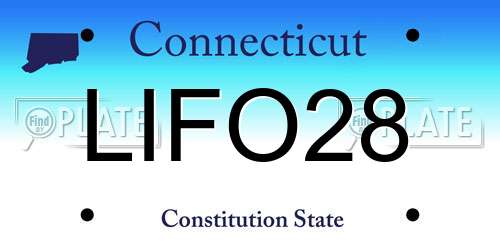 LIFO28 Connecticut License Plate
