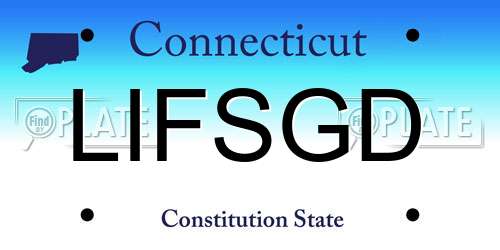 LIFSGD Connecticut License Plate
