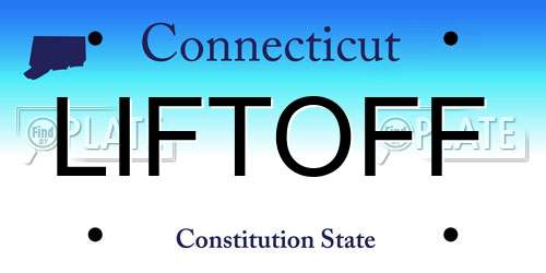 LIFTOFF Connecticut License Plate