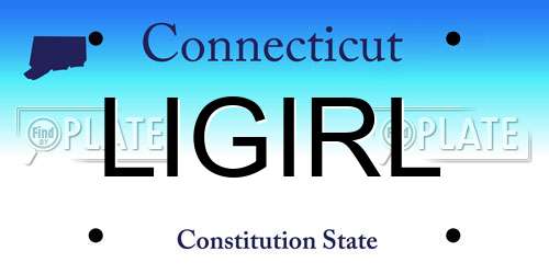 LIGIRL Connecticut License Plate