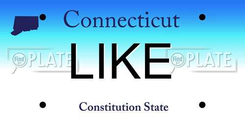 LIKE Connecticut License Plate