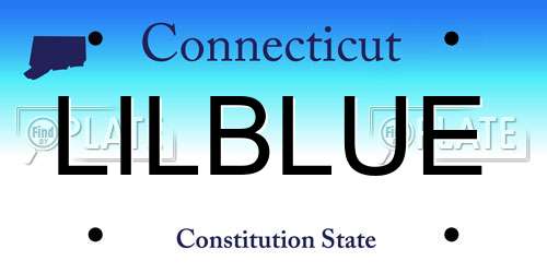 LILBLUE Connecticut License Plate