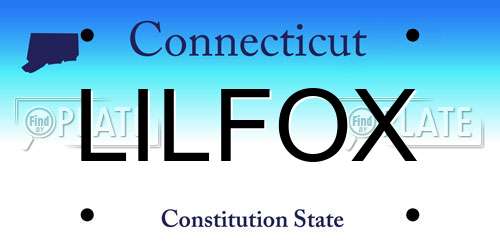 LILFOX Connecticut License Plate