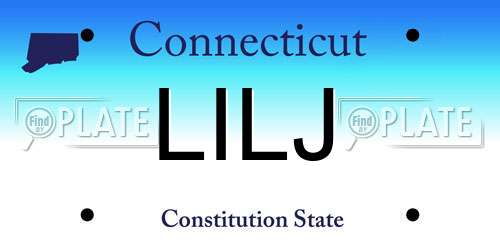 LILJ Connecticut License Plate