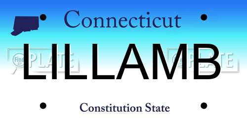 LILLAMB Connecticut License Plate