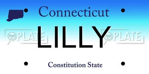 LILLY Connecticut License Plate