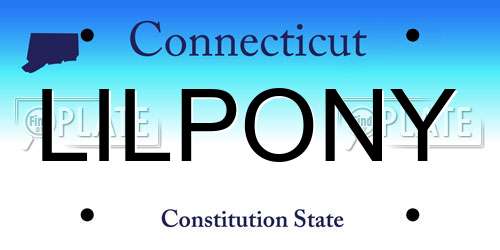 LILPONY Connecticut License Plate