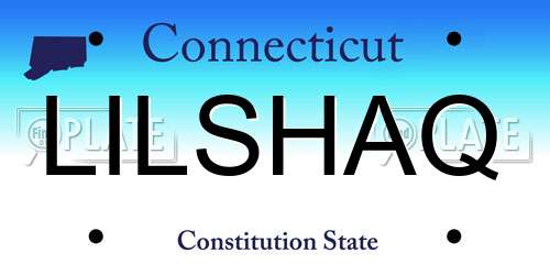 LILSHAQ Connecticut License Plate