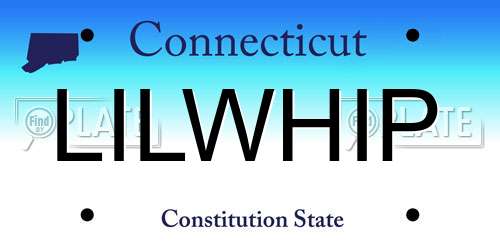 LILWHIP Connecticut License Plate