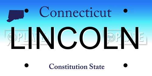 LINCOLN Connecticut License Plate