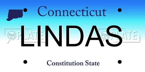 LINDAS Connecticut License Plate