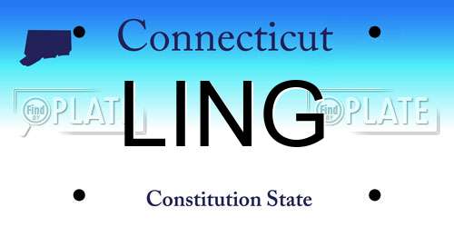 LING Connecticut License Plate