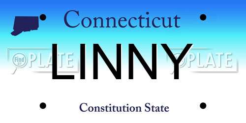 LINNY Connecticut License Plate