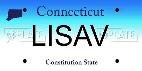 LISAV Connecticut License Plate