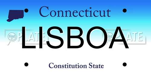 LISBOA Connecticut License Plate