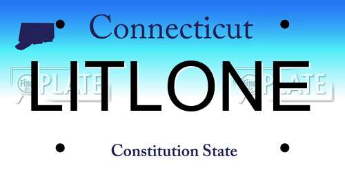 LITLONE Connecticut License Plate