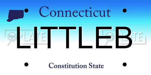 LITTLEB Connecticut License Plate