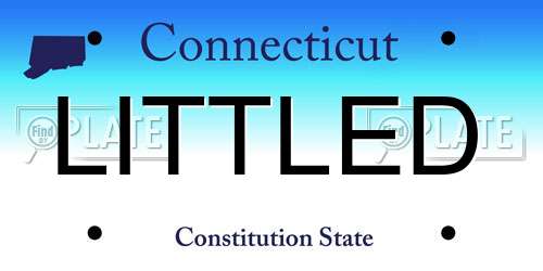 LITTLED Connecticut License Plate