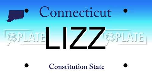 LIZZ Connecticut License Plate