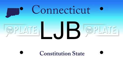 LJB Connecticut License Plate