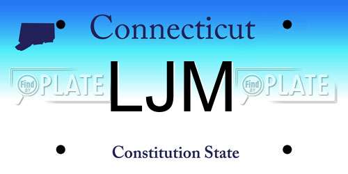 LJM Connecticut License Plate