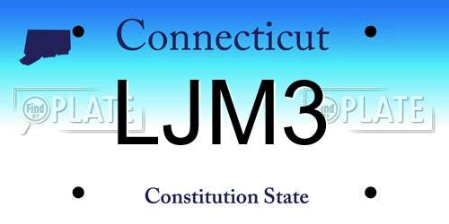 LJM3 Connecticut License Plate