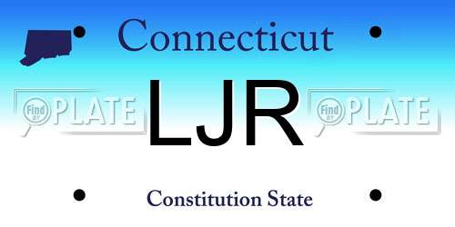 LJR Connecticut License Plate