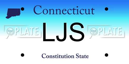LJS Connecticut License Plate