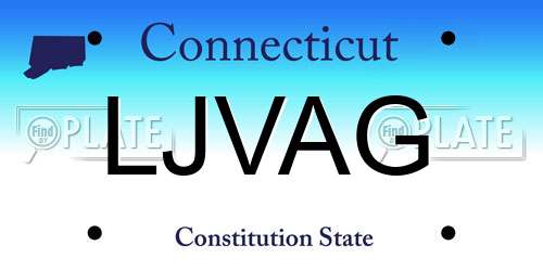 LJVAG Connecticut License Plate