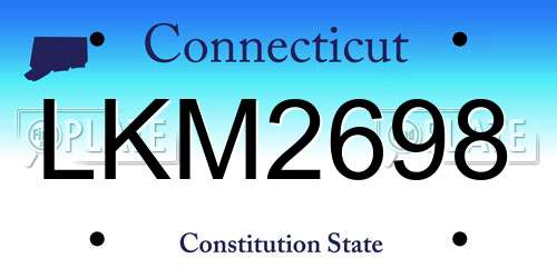 LKM2698 Connecticut License Plate