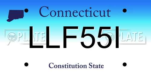 LLF55I Connecticut License Plate
