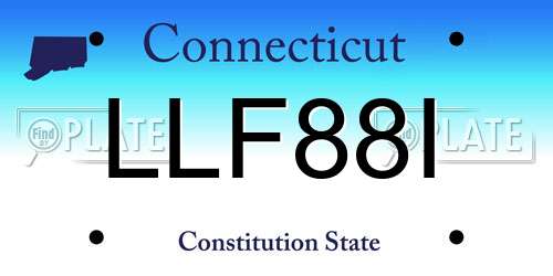 LLF88I Connecticut License Plate