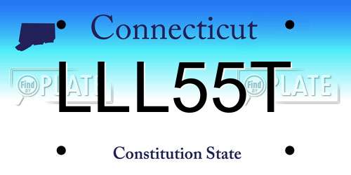 LLL55T Connecticut License Plate