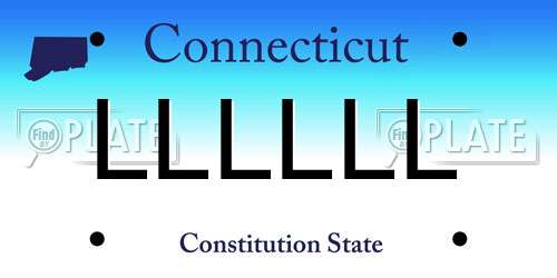 LLLLLL Connecticut License Plate