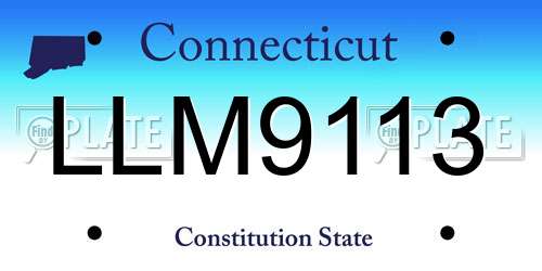 LLM9113 Connecticut License Plate