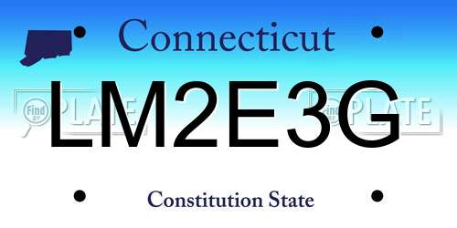LM2E3G Connecticut License Plate