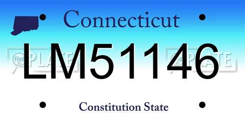 LM51146 Connecticut License Plate