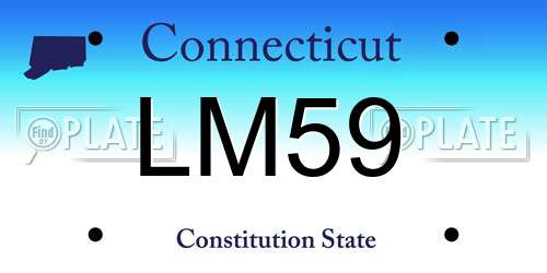 LM59 Connecticut License Plate