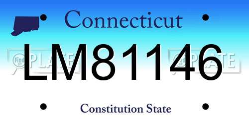LM81146 Connecticut License Plate