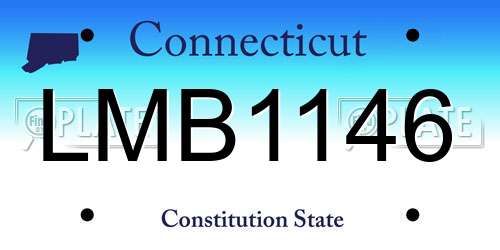 LMB1146 Connecticut License Plate