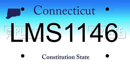 LMS1146 Connecticut License Plate