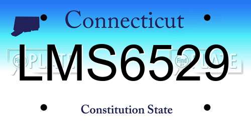 LMS6529 Connecticut License Plate