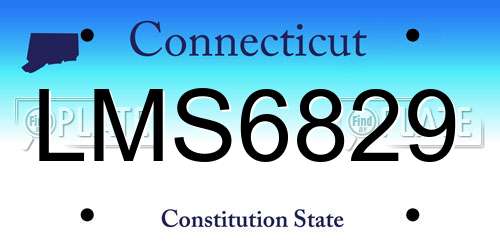 LMS6829 Connecticut License Plate