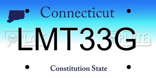 LMT33G Connecticut License Plate