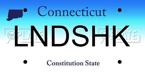 LNDSHK Connecticut License Plate