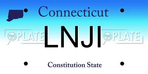 LNJI Connecticut License Plate