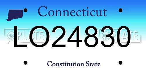 LO24830 Connecticut License Plate